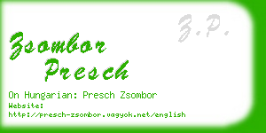 zsombor presch business card